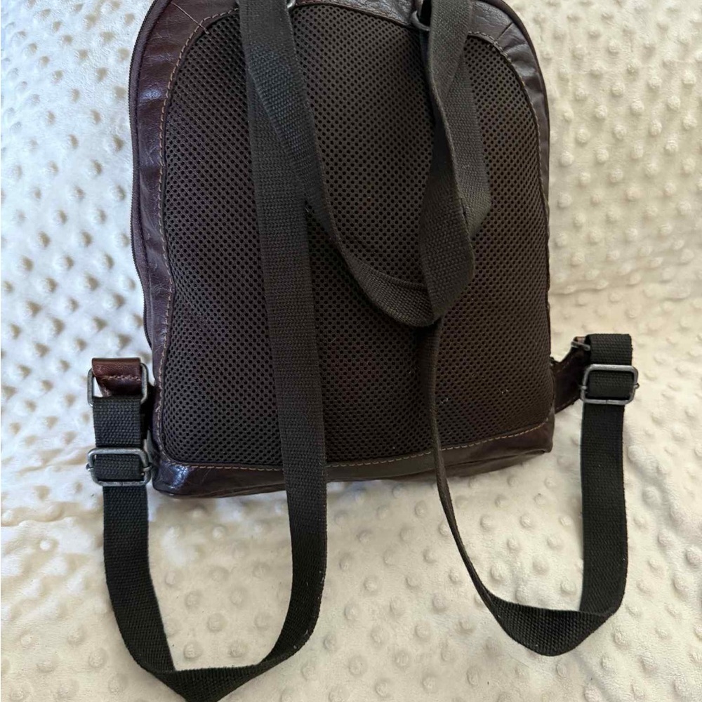Jack Georges Brown Leather Backpack - image 2